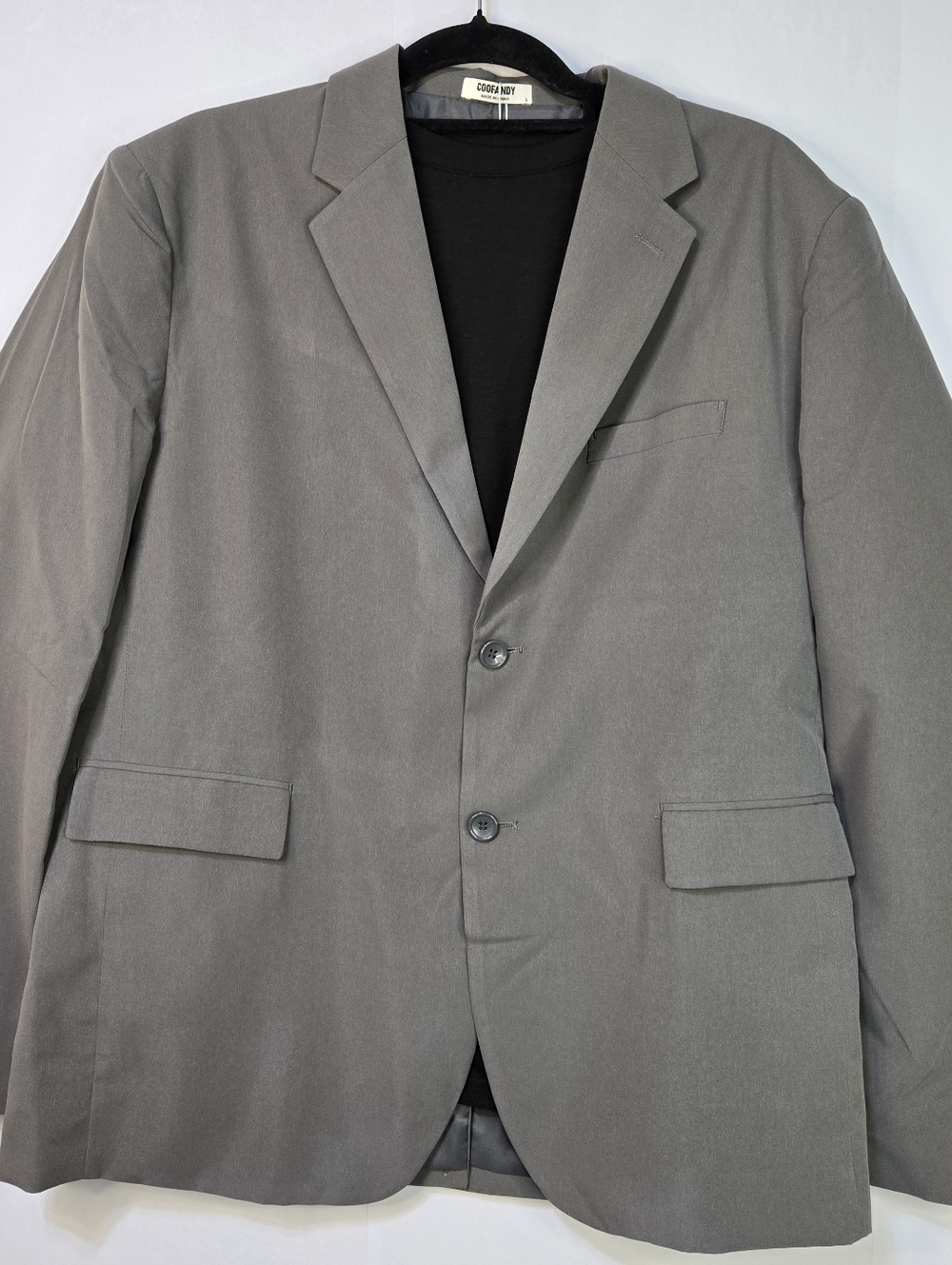 Coofandy Sz L Perfect Lightweight Seasonal Gray Men's 2-button Blazer NWT